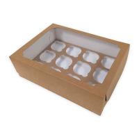 Коробка-для-капкейков-маффинов-крафт-с-окном-12-шт